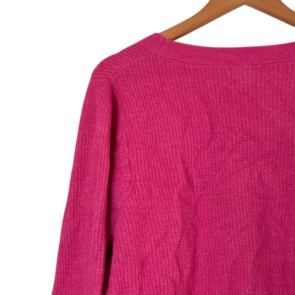 Vigoss | Like new bright pink knit boxy sleeve knit cardigan sweater - Picture 11 of 12